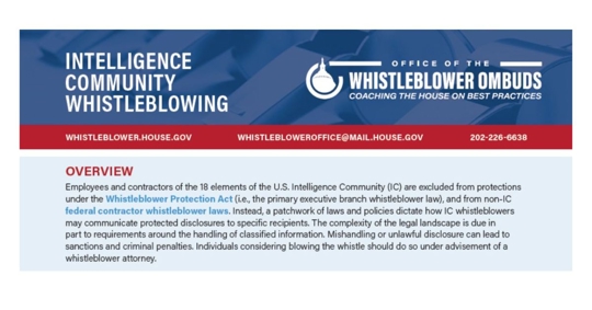 Screenshot of whistleblowing overview