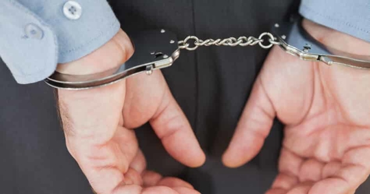 business man in handcuffs