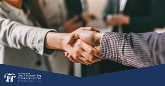 employee shaking hands