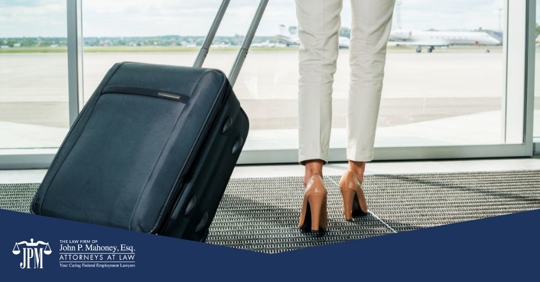 employee on a trip luggage